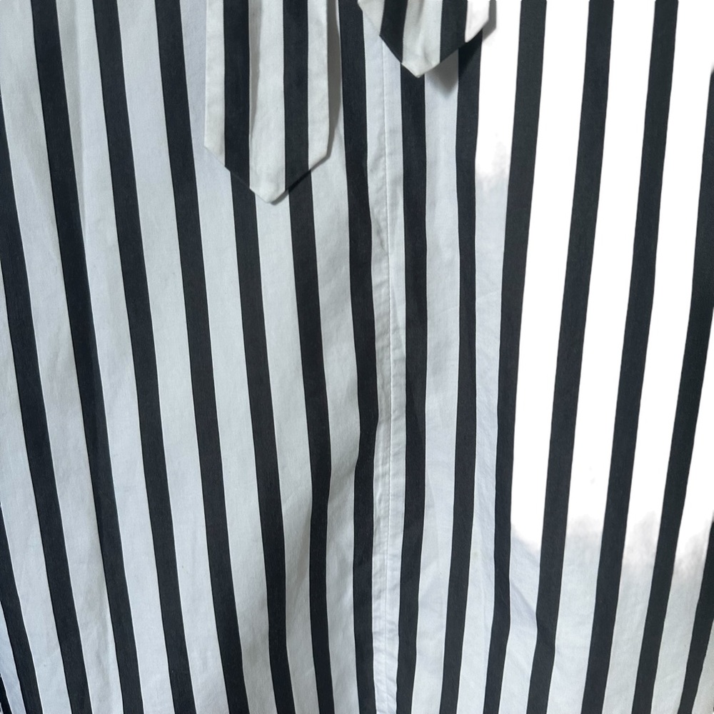 Equipment Striped High Ruffle Collar Long Sleeve Top Navy White Size Small - Picture 10 of 11